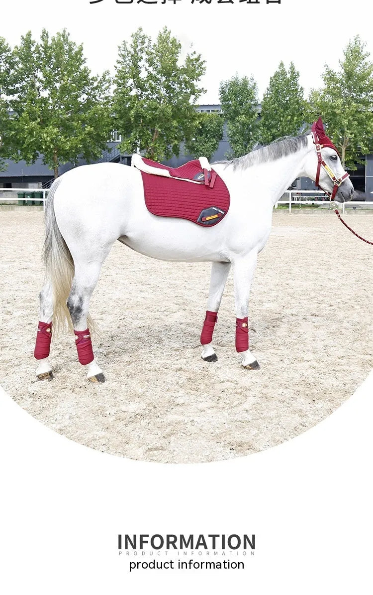 Riding wool shock absorption pad for waist protection in equestrian and cycling