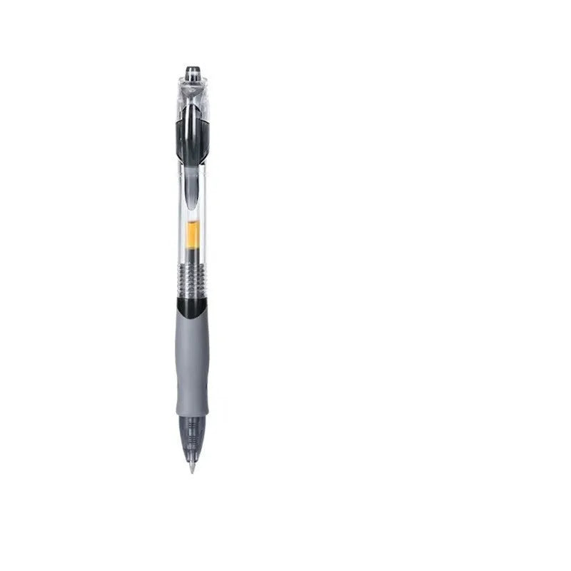A single 0.5mm fine point gel pen in plastic casing, shown with black, blue, and red ink colour options.