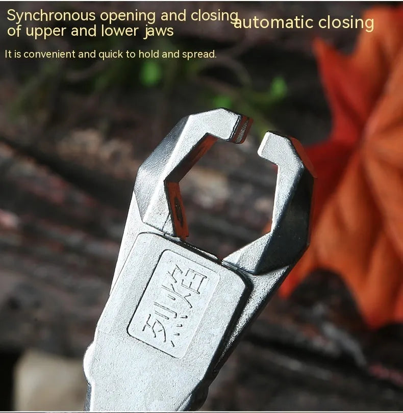 Zinc alloy archery release aid with a two-axis harpoon clip on a white background.