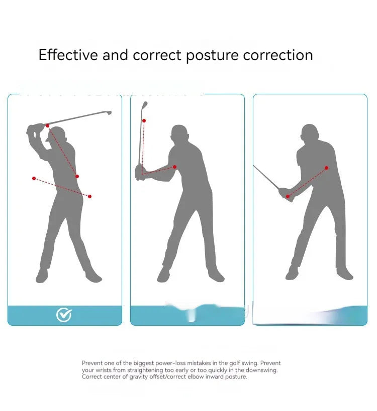 Black silicone elastic golf swing training rope for swing path correction practice