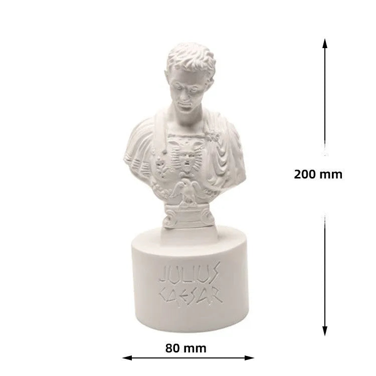 White synthetic resin American creative character pen holder for desktop stationery organisation
