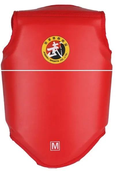 Red one-piece boxing chest protector vest for fighting training