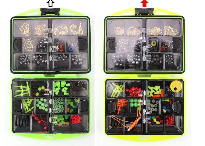 Rock fishing accessories combination set with 184 pieces for sea fishing