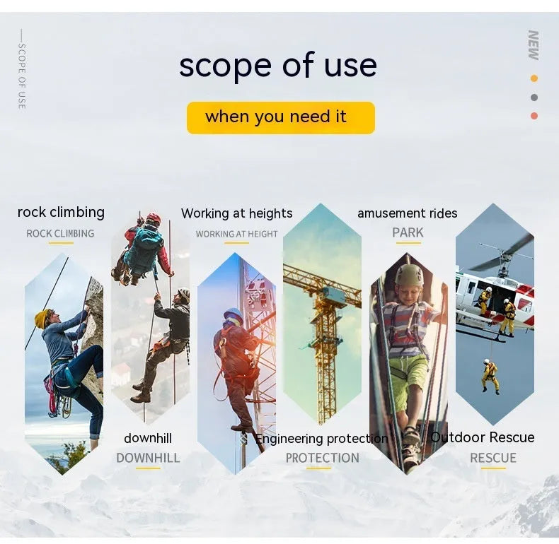Automatic lock climbing carabiner in five colour options for outdoor rock climbing equipment