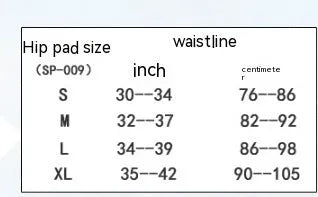 Black cycling hip protection pants for sports safety, shown in size L