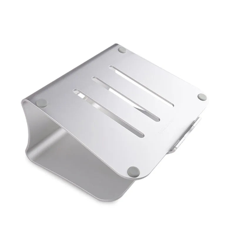 Aluminium notebook cooling bracket with rotary mechanism in silver or grey finish