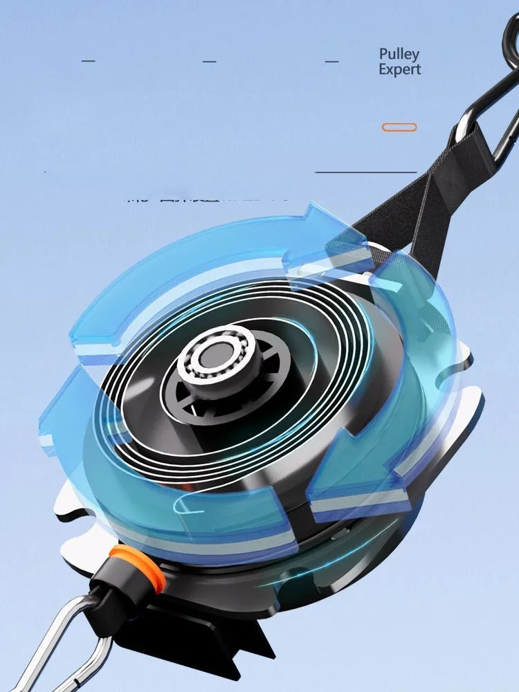 Adjustable chest expander fitness equipment with 2-20kg resistance in blue grey and orange grey colour options