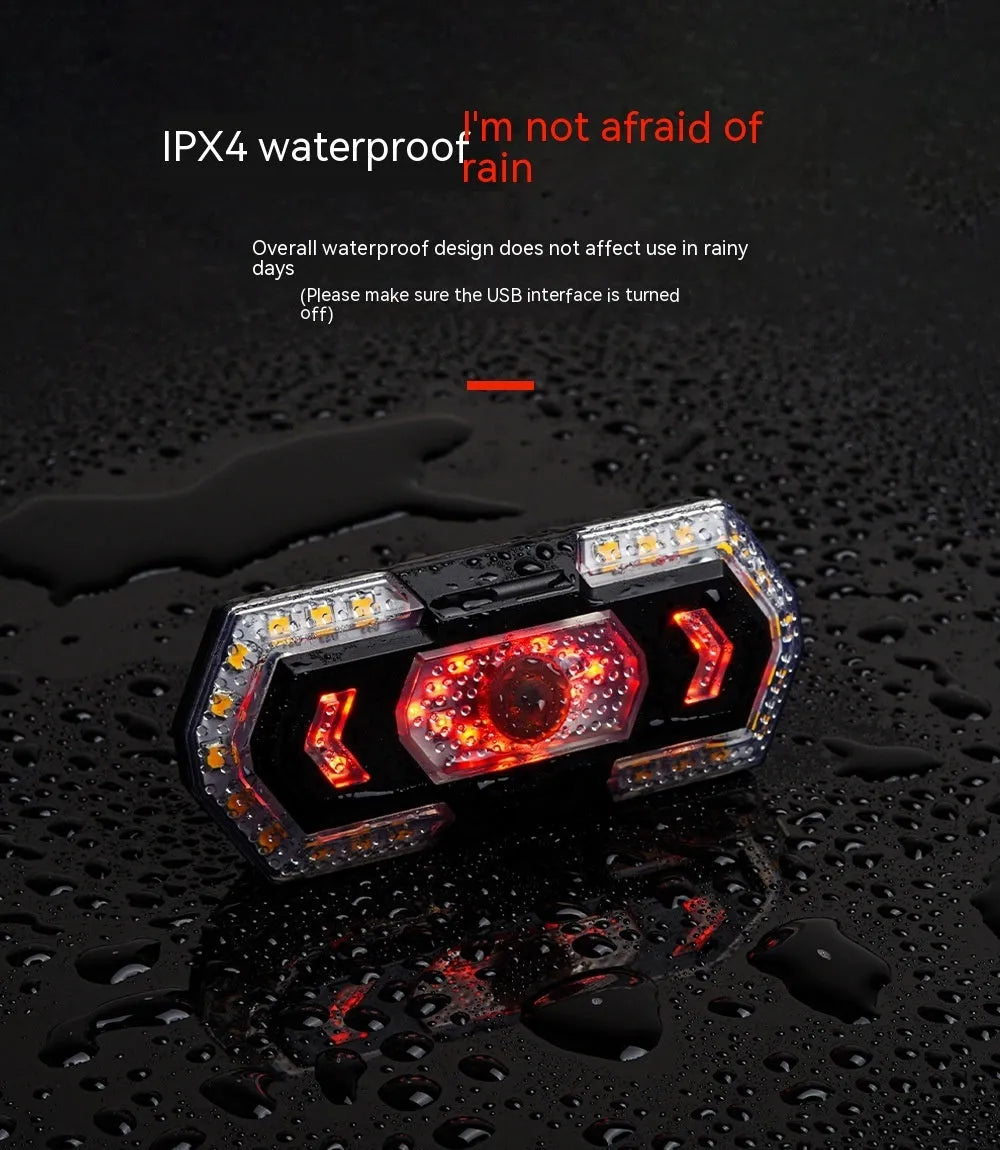 Black wireless remote control car indicator lights with USB charging port