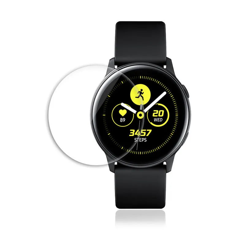 Samsung Galaxy Watch Active tempered glass screen protector with transparent full coverage design