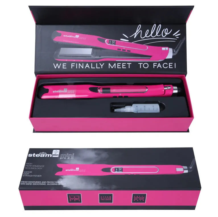 Mini steam splint spray hair straightener in champagne, purple, or rose red colour