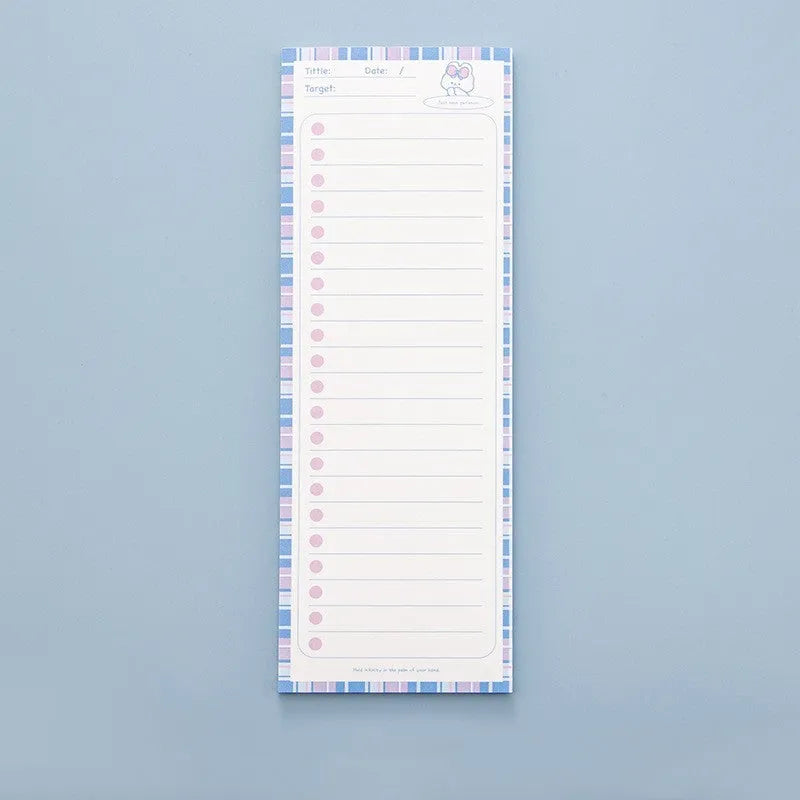 Simple Ins Wind super long clause colour student notepad with cartoon cover and plastic storage box