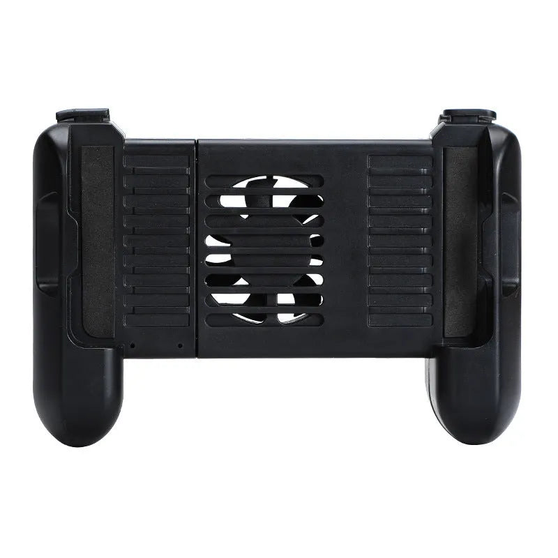 Black P2 Bluetooth mobile game controller for iPhone with integrated power bank.