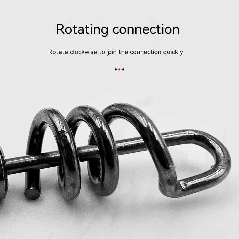 Stainless steel fishing swivel connector showing 8-shaped ring design with rotating centre joint