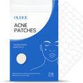 Pack of 216 hydrocolloid acne patches featuring tea tree oil and salicylic acid for blemish treatment.