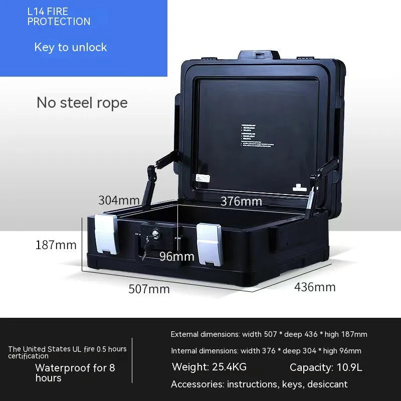 Portable L12 mechanical combination lock safe box in youjingang material