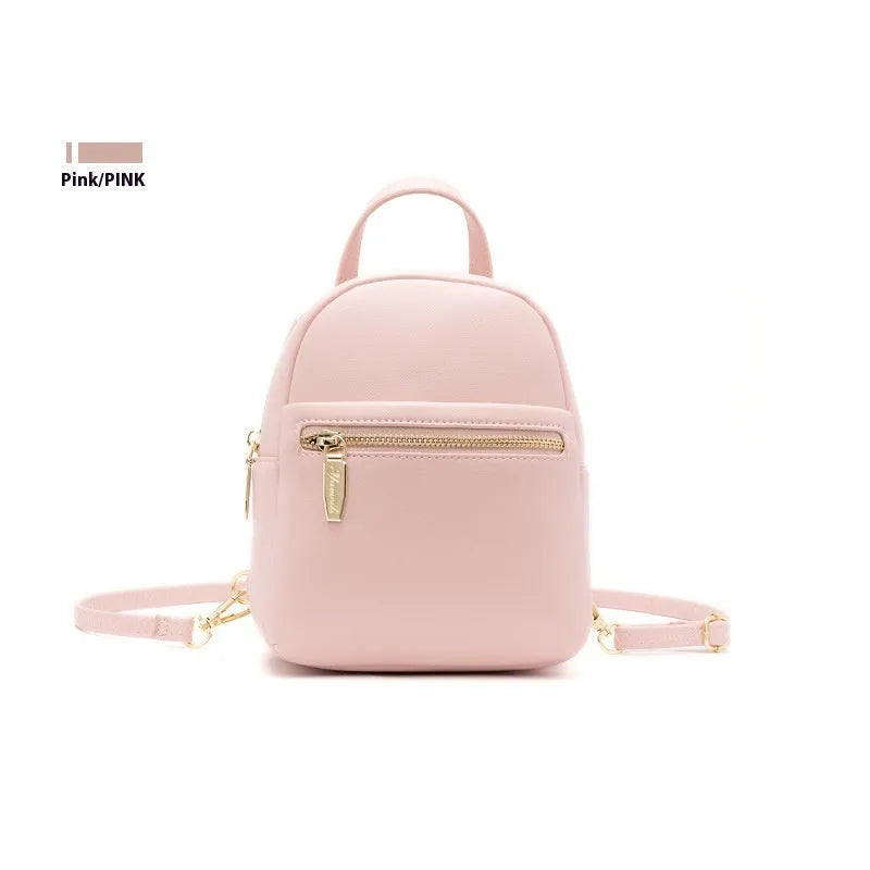 Soft PU mini backpack in street-trend style, shown in one of six available colours.