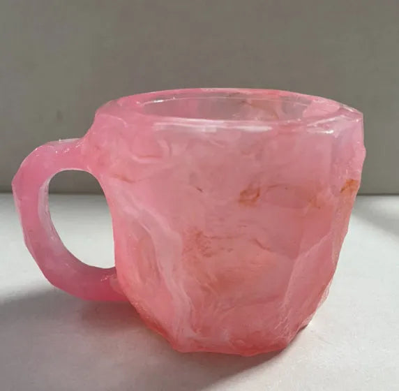400ml mineral crystal resin coffee mug with handle in various colour options
