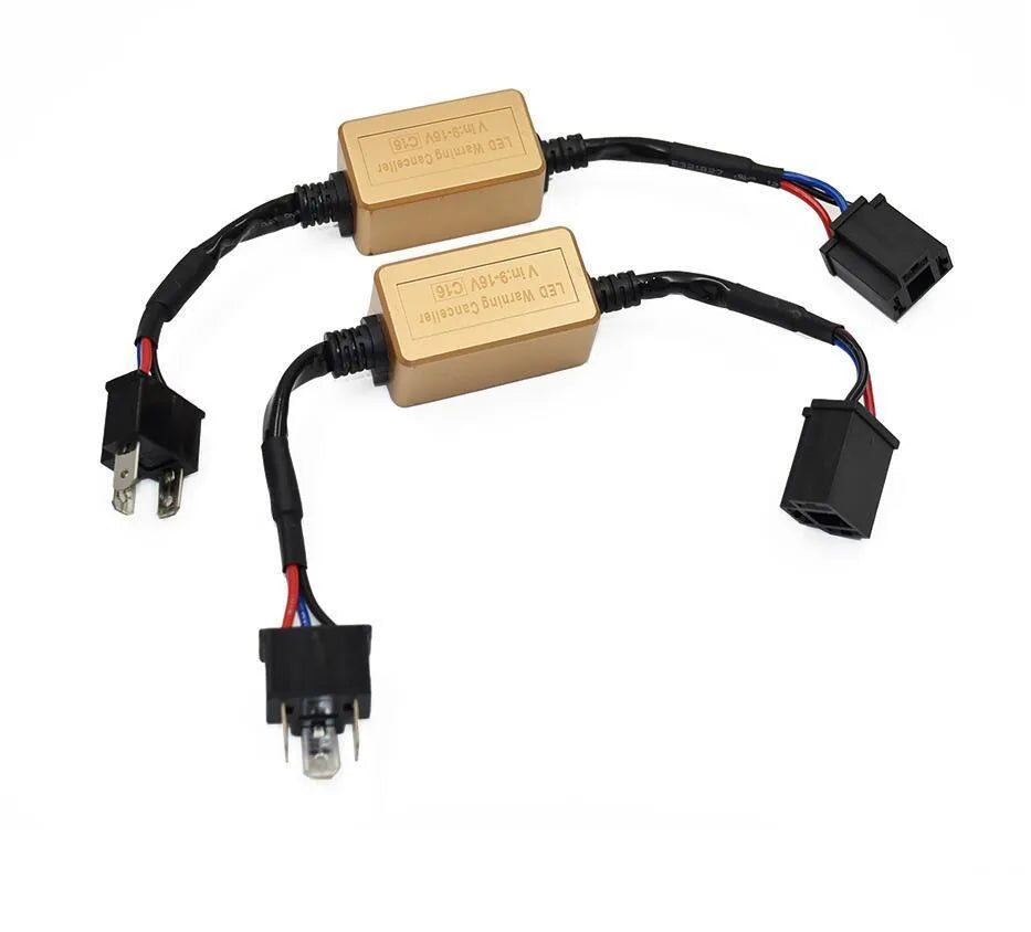 Black alloy LED car headlight canbus decoder for H4 H7 H11 compatibility to eliminate flicker and error codes