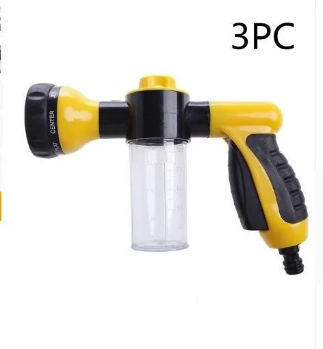 Green high pressure foam spray gun with adjustable nozzle for car washing and garden watering