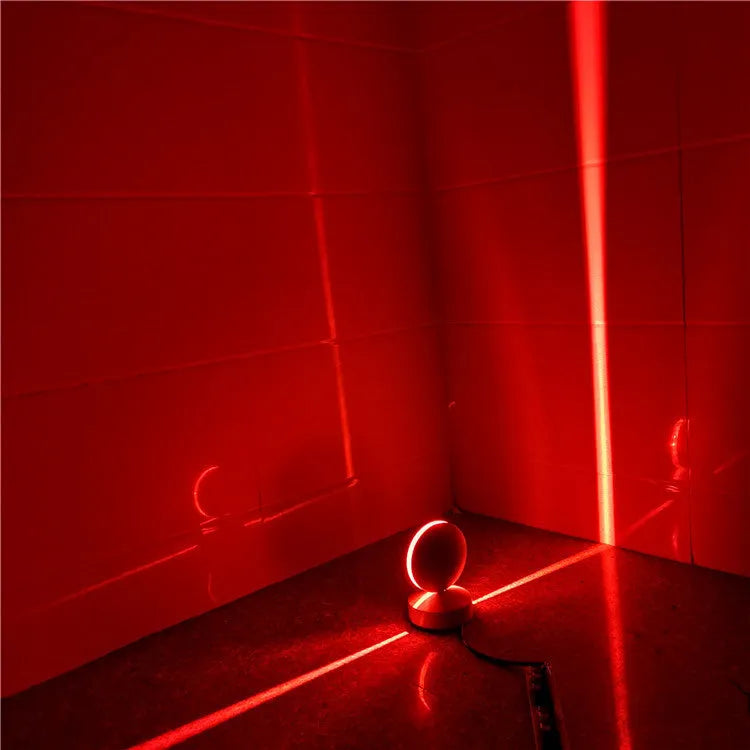 Modern aluminium corridor wall spotlight bar lamp with glass lens and LED lighting in five colour options