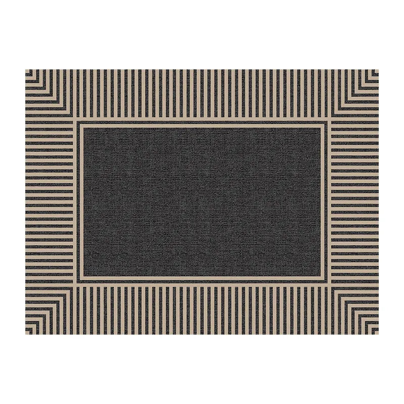 Polyester entrance door mat non-slip geometric pattern bamboo cotton wool rubber sole-grade
