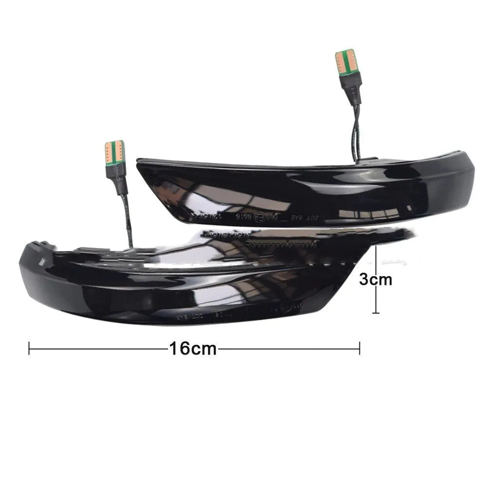 Ford Focus Mondeo rearview mirror waterfall light with blue and yellow LED options