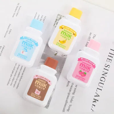 Cute bottle shaped correction tape with curved design, 6 metres, titanium dioxide and resin, random colour