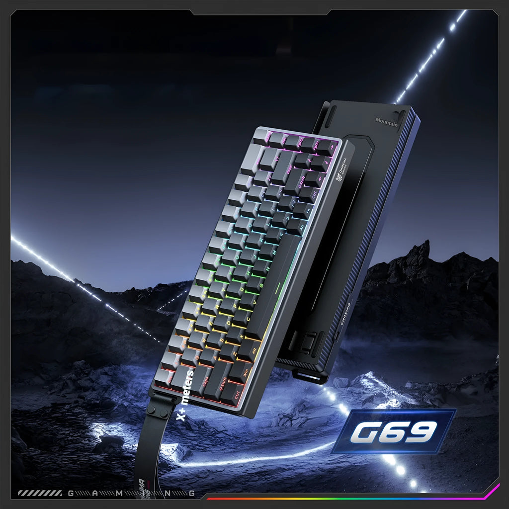 ONIKUMA G69 wired gaming keyboard with RGB backlight in black
