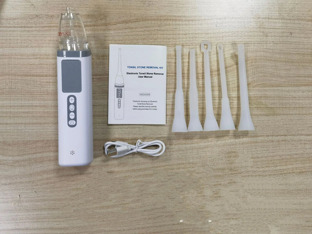 Milky white tonsil stone removal oral cleaning tool for dental calculus extraction