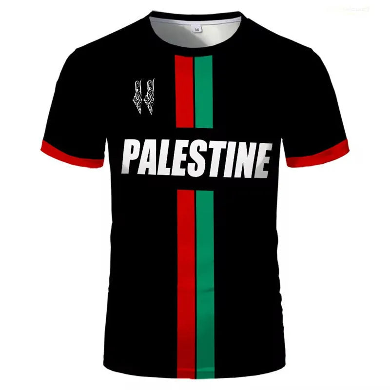 Black and white football t-shirt with 3D printed graphics, half sleeves, spandex fabric