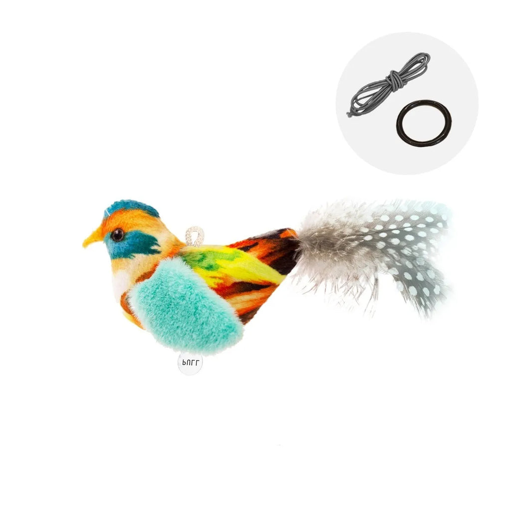 New Called Bird Simulation Cat Toy plush bird in four colour options for playful cats