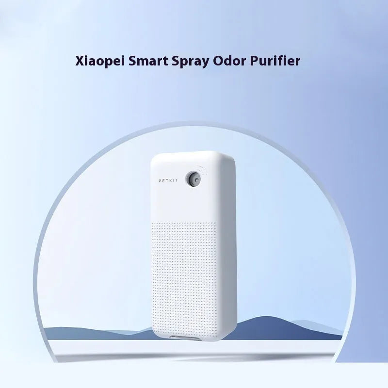 Smart spray odour removal machine with external bracket for pet litter areas