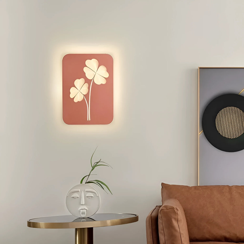 Modern cream style LED wall lamp with acrylic shade in tricolour lighting options