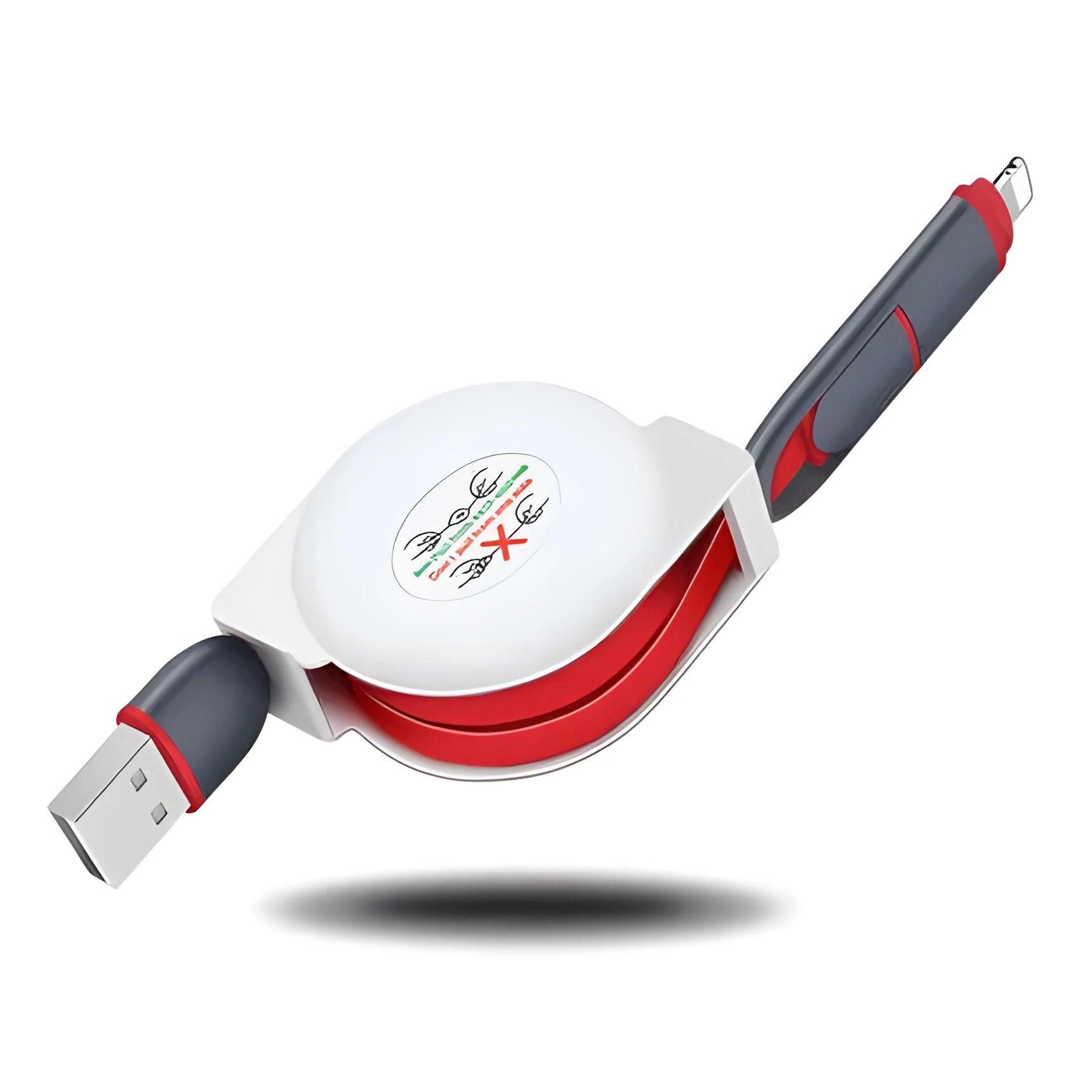 3 in 1 telescopic charging cable extended to 120cm with titanium connectors