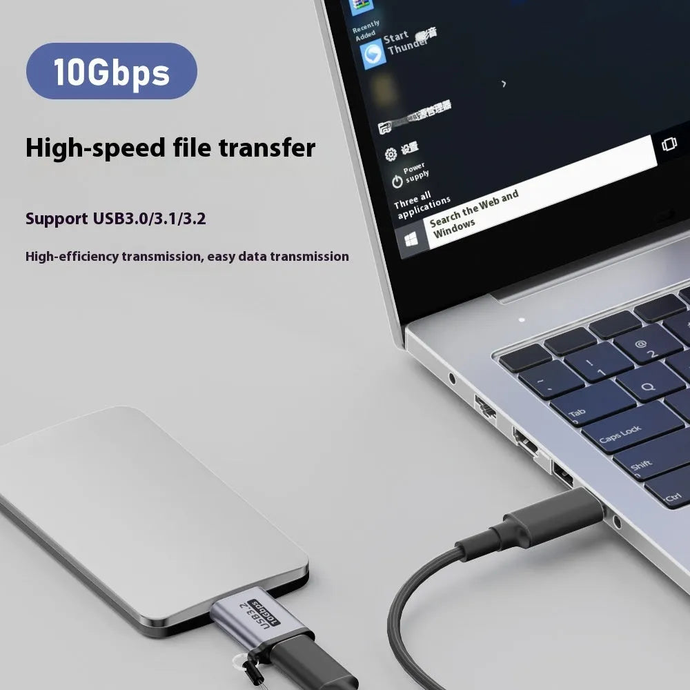 Micro B adapter showing Type C and USB connector options for charging and data transfer with older devices