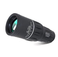 Black 16x52 high-power monocular with waterproof body and enhanced green film lenses.
