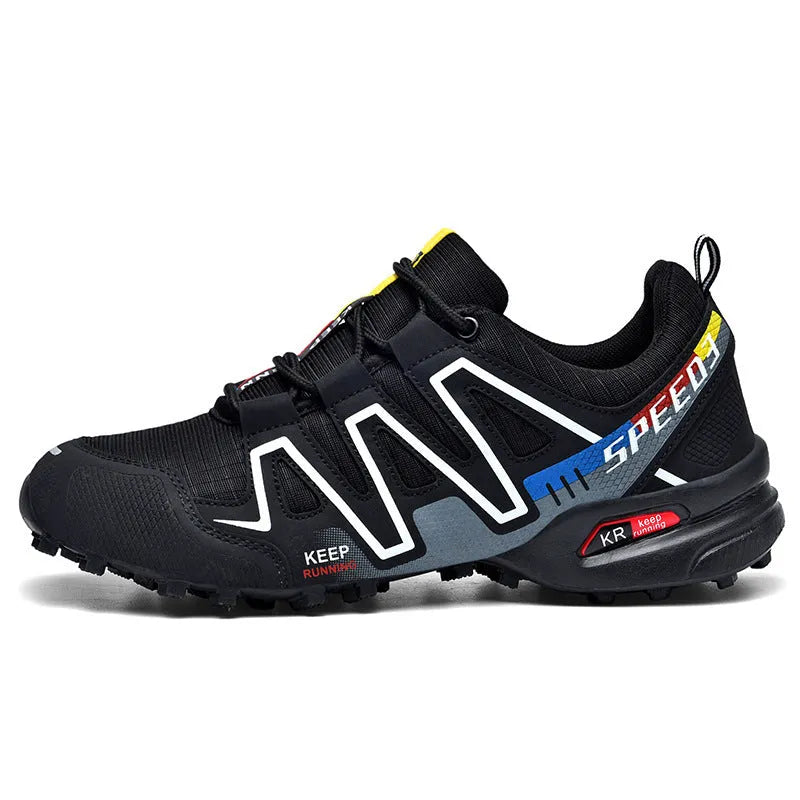 Men's grey orange plus size casual shoes with synthetic leather upper and low rubber sole