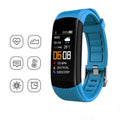 TPU sports pedometer bracelet on wrist showing 0.96-inch touch screen, available in multiple colours.