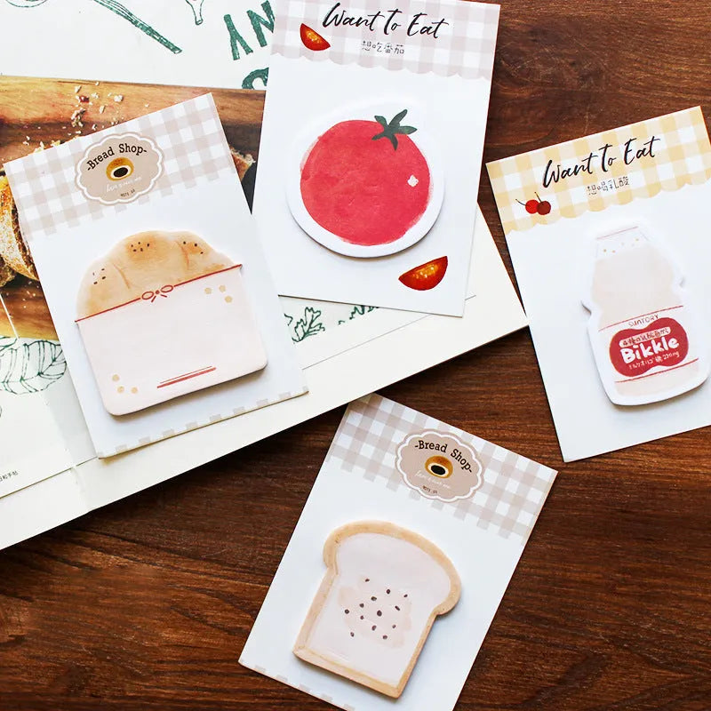 Food Bread Handbook Note Paper notebook showing 85mm x 120mm dimensions with 30 sheets of 80g glue-friendly paper