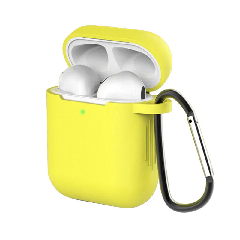 Silicone protective cover for AirPods 1st and 2nd generation charging case in clamshell design