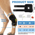 Black polyester pet leg guard for ACL rehabilitation and joint protection in L, M, XL sizes
