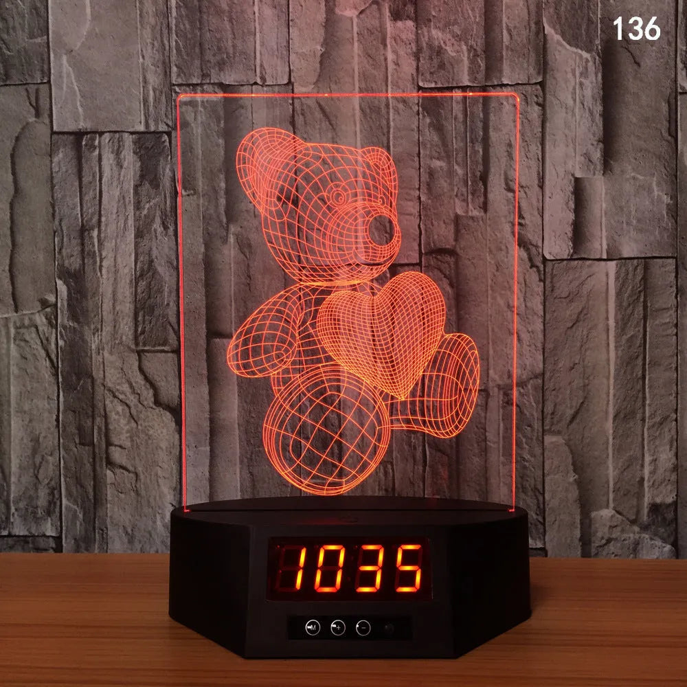 3D glowing dolphin night light with wireless charging and remote control on table