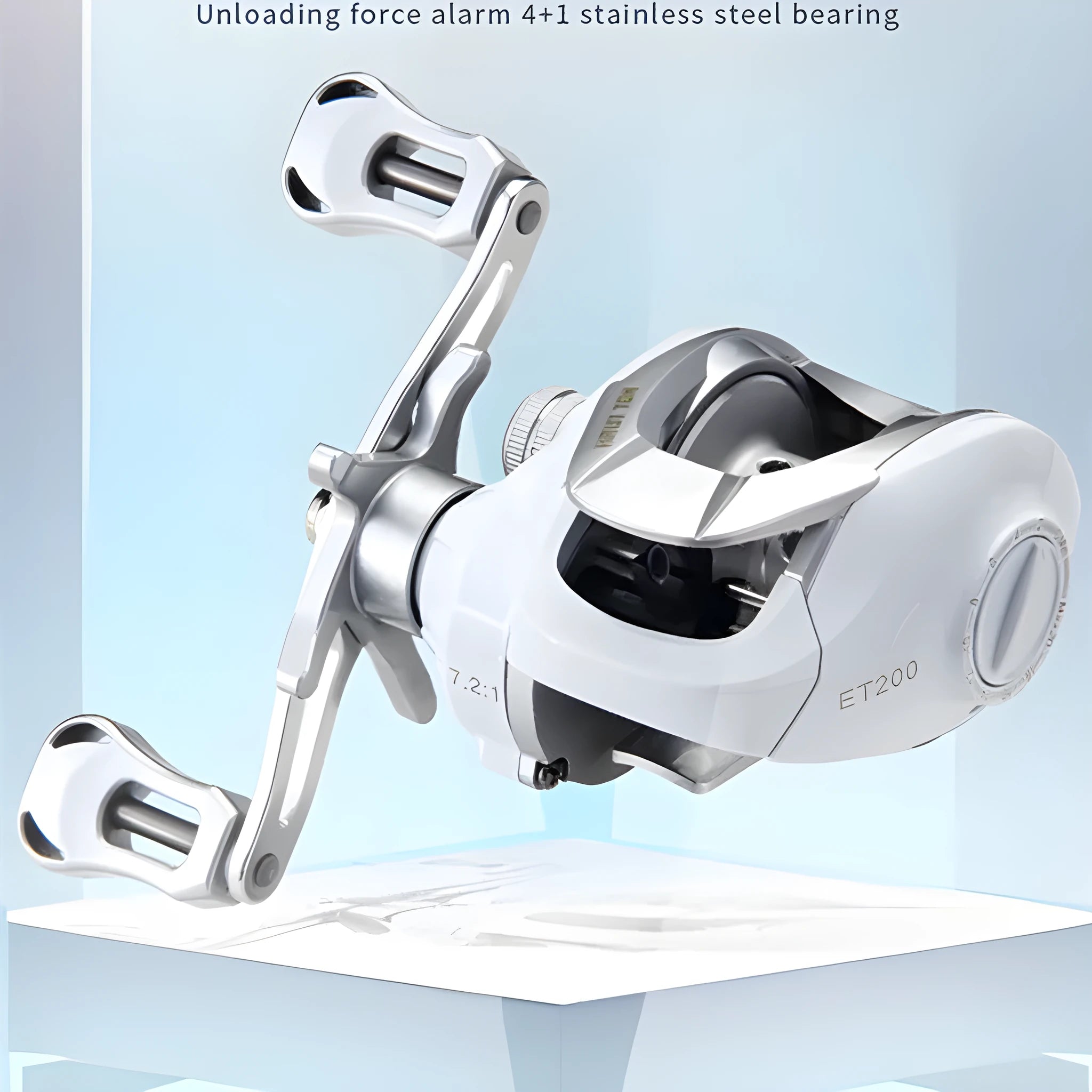 ET series micro bait casting fishing reel with compact drip wheel design for light line applications
