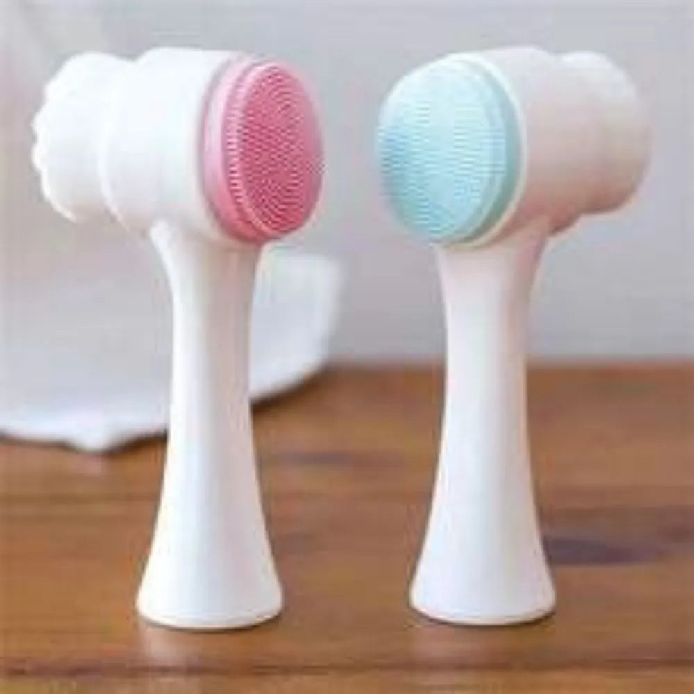 Blue nylon pet paw brush for dogs and cats measuring 13.5cm in length