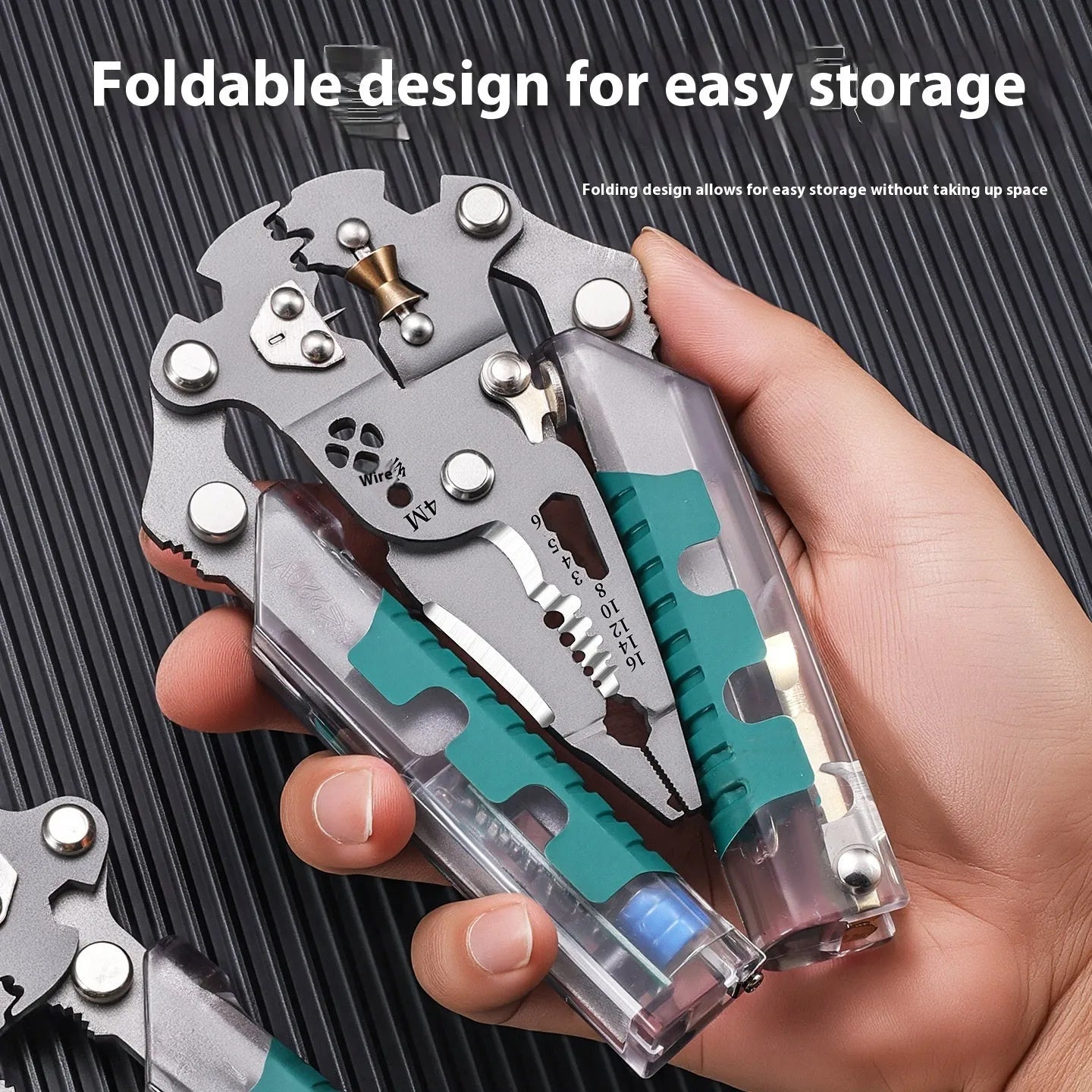 Thickened multi-functional electric pointed pliers wire stripper tool with rust prevention