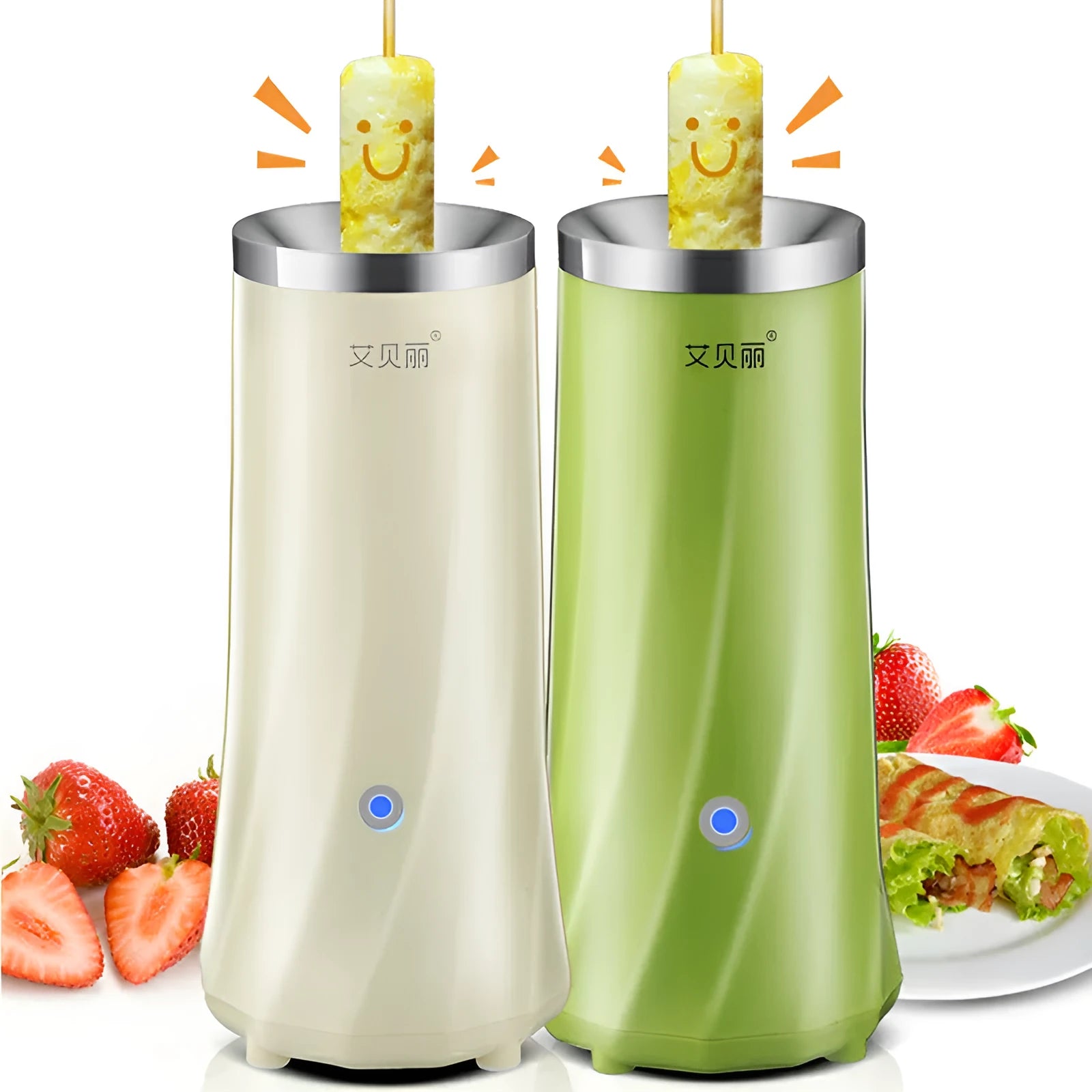 Beige automatic mini breakfast machine with 50W power rating for countertop use