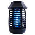 Black aromatherapy mosquito killer lamp with a metal grid, shown with optional AU, EU, UK, or US plug styles.