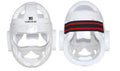 Karate helmet protective equipment for boxing in white, blue and red colour options