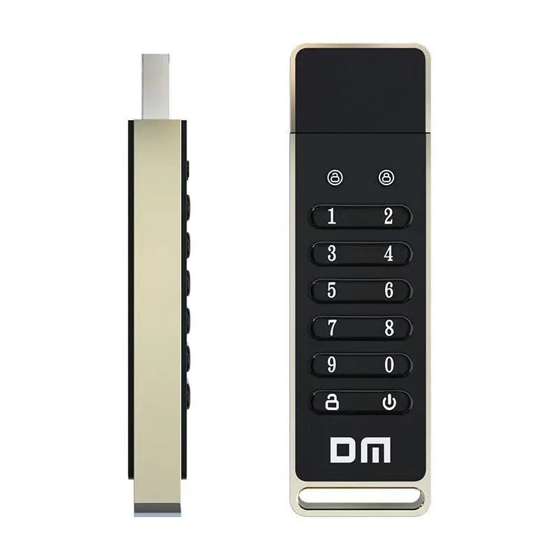 Metal encrypted USB flash drive with fingerprint sensor and digital button
