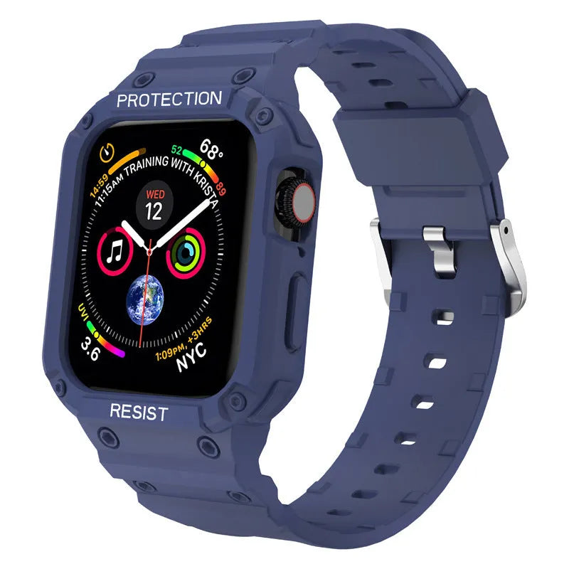 Soft TPU sports replacement strap for Apple Watch Series 8 in multiple colour options